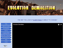 Tablet Screenshot of evolutiondemolition.info